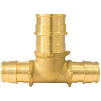 Apollo Valves Expansion Series EPXT121234 Reducing Pipe Tee, 1/2 x 3/4 in,