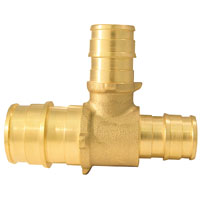 Apollo Valves Expansion Series EPXT341212 Reducing Pipe Tee, 3/4 x 1/2 x 1/2