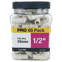 ELBW PEX POLY ALY 1/2 65PK/JAR