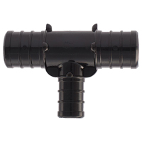 Apollo Valves PXPAT3434125PK Pipe Tee, 3/4 x 1/2 in, Barb, Plastic, Black,