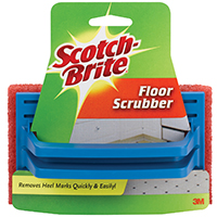 Scotch-Brite 7722 Floor Scrubber; 6 in L; 4 in W; Brown