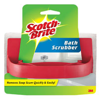 Scotch-Brite 7723 Bath Scrubber; 6 in L; 4 in W; Brown