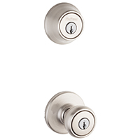 Kwikset 690T-15CP K6 Door Entry Lockset, 3 Grade, Keyed Key, Satin Nickel,