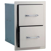 56985 GRILL DOUBLE DRAWER SS