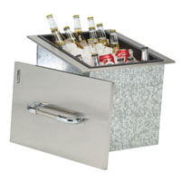 **ICE CHEST W/COV-DRAIN S/S DROP