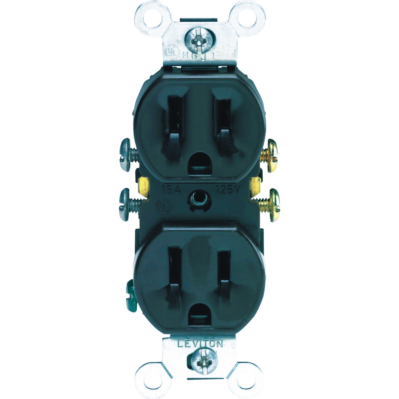 RECP 2P 15A-125V BROWN