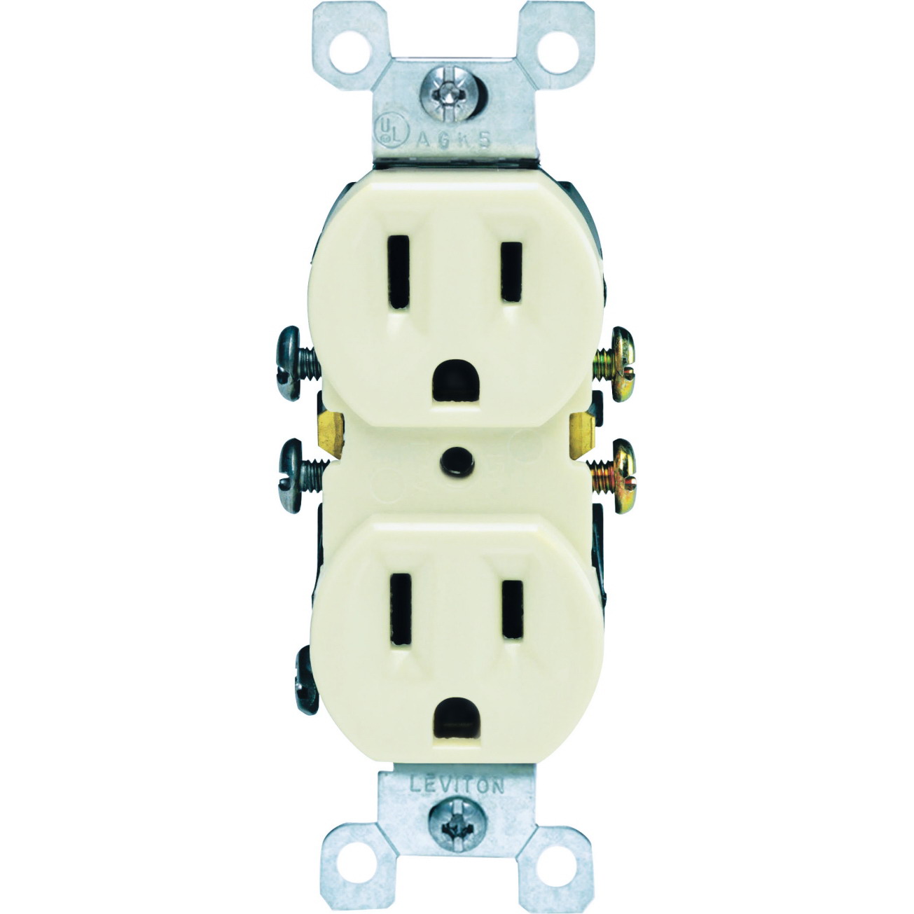 RECP 2P 15A-125V IVORY