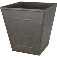 PLANTER RSN SQ METALLIC 14IN