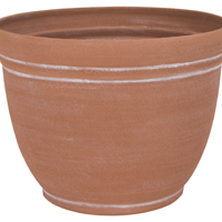 Landscapers Select Handcrafted Pottery Planter, Round Pattern, 13 In/33 Cm