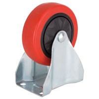 RED RIGID CASTER 4" WHEEL