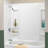 Bathtub Wall Kit 5-pc Wht 59in