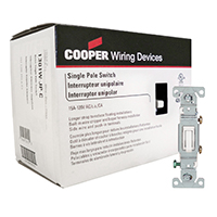 TGL.SWITCH:SNGL-WHITE 10PACK:15A