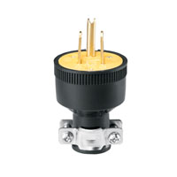 15A PLUG W/CLAMP BLACK