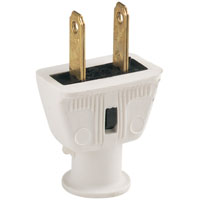 MALE PLUG:2 WIRE WHITE..1/PK