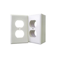 10 PK DUPLEX PLATE:1 GANG WHITE