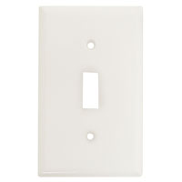 SWITCH PLATE:1 GANG WHITE