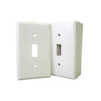 10 PK SWITCH PLATE:1 GANG WHITE