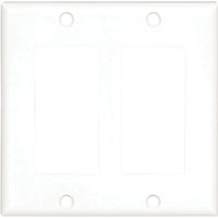 PLATE DECORA 2-GANG WHITE