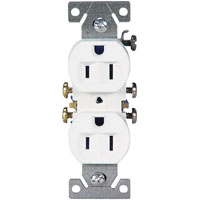 RECEPTACLE-DPLX 120 V -WHITE
