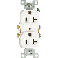 RECEPTACLE DUPLEX WHT 20 AMP