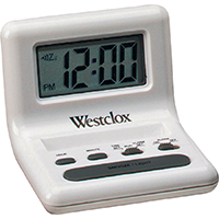 47539 WHT GLO-CLOCK .8LCD DISP