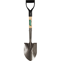 SHOVEL MINI ROUND PT WOOD HNDL