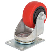 3IN SWIVEL PLATE PU CASTER