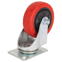 4IN SWIVEL PLATE PU CASTER