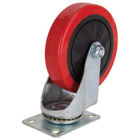 5IN SWIVEL PLATE PU CASTER