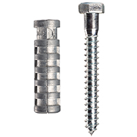 3/8"S LAG SHIELD:LEAD W/BLT PK/2
