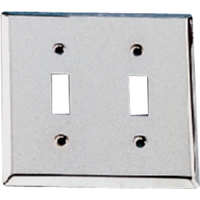 CHROME DBL SWITCH PLATE