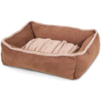 BED PET 30X24 LOUNGE DARK TAN