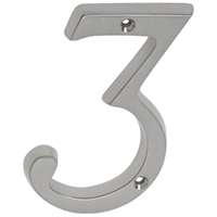 4" Nickel House Number "3"