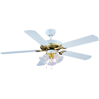 FAN CEIL DUALMT W/3 LT KT 52IN