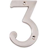 HOUSE NUMBR #3 4IN STN NKL FIN