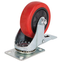 4IN SWIVEL CASTER W/BRAKE PU