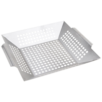 Omaha BBQ-37238 Grilling Basket, 13-7/8 in L, Stainless Steel, Stainless