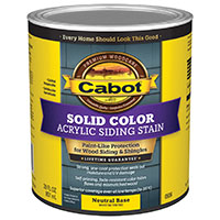 Cabot 800 Series 140.0000806.005 Solid Color Siding Stain, Natural Flat,