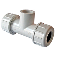 TEE COMPRESSION PVC 1 INCH