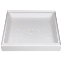 FLOOR SHOWER WHITE SQ 36X36IN