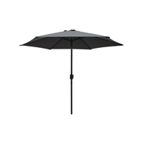 Seasonal Trends 59655 9 Ft Tilt/Crank Market Umbrella, Gray, Steel