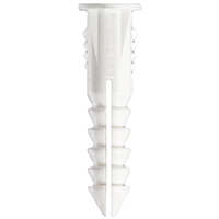 10PK#6-8 WHITE PLSTC SHLDw/SCR: