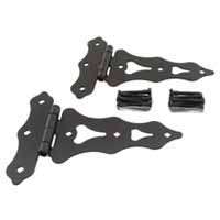 ORNAMENTL T-HINGE WESTRN 8 BLK
