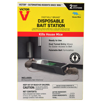Victor Fast-Kill M914 Mouse Bait Station, 2 -Opening, Plastic