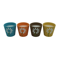 Seasonal Trends Y252 Ceramic Flower Citronella Candle