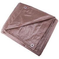 TARP MED DTY BROWN 8X10FT