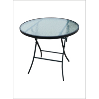 TABLE FOLDING W/GLASS TOP 32IN