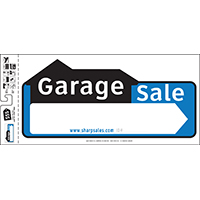 SIGN GARAGE SALE DIRECTIONAL