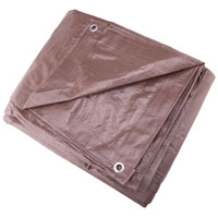 TARP MED DTY BROWN 16X20FT