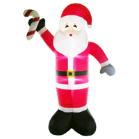 Santas Forest 90339 Christmas Inflatable Santa/Candy Cane, 6 ft H